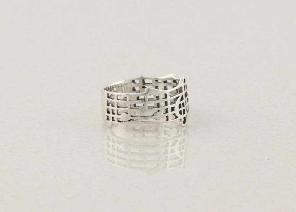 Sterling Silver Music Note Band Ring Size 10 1/4 - Picture 5 of 6